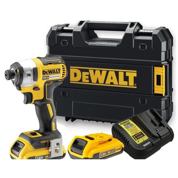 מברגת אימפקט 18V דה וולט DEWALT DCF887D2 עם 2 סוללות2 אמפר,מטען ומזוודה קשיחה