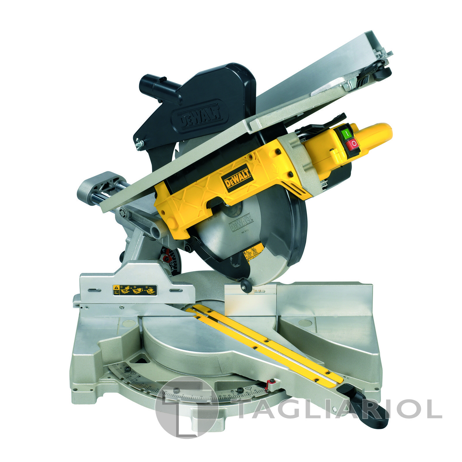 מבט עילי על מסור גרונג - דגם DEWALT D27111