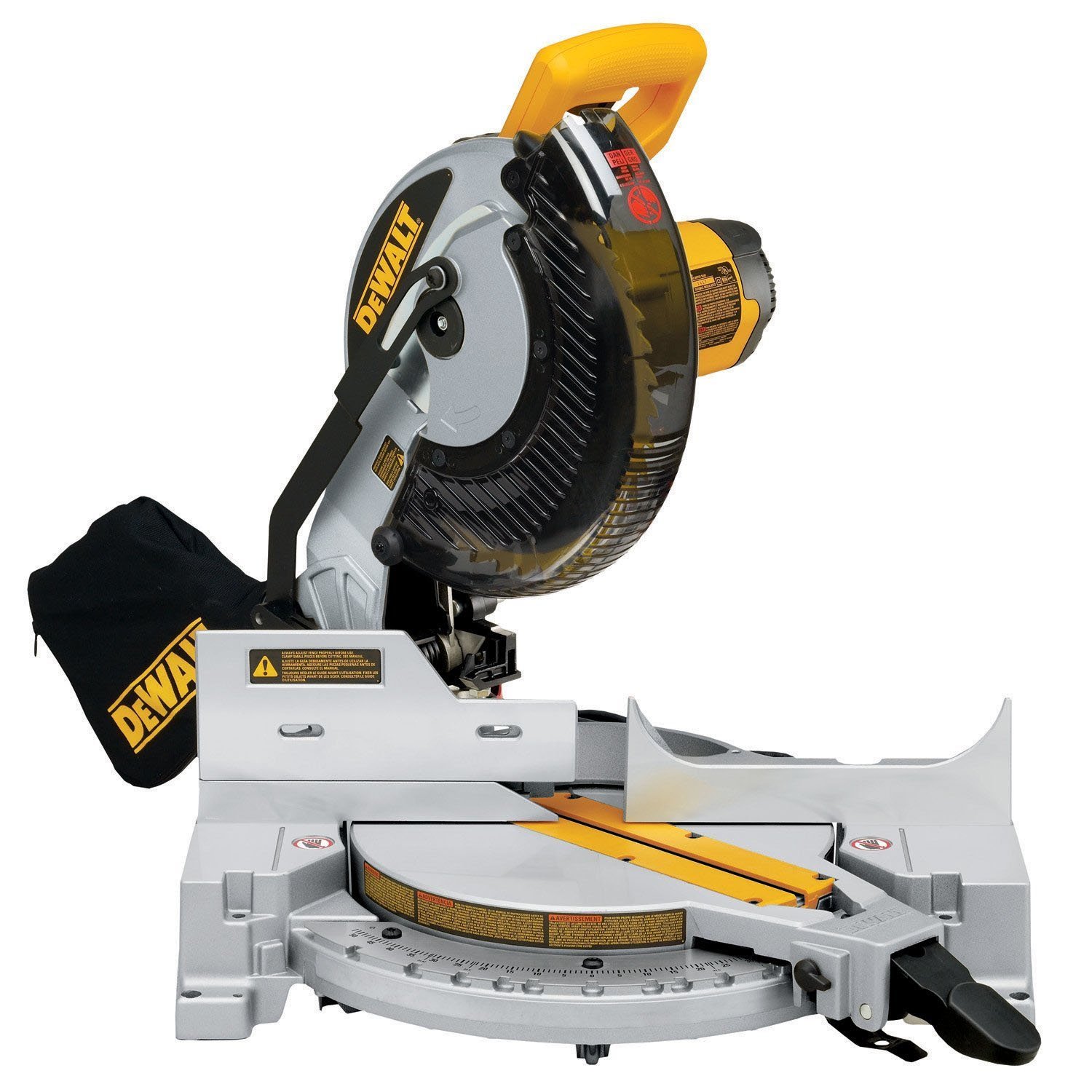 תצוגת עבודה מוגדלת עם מסור זווית DeWalt DW713