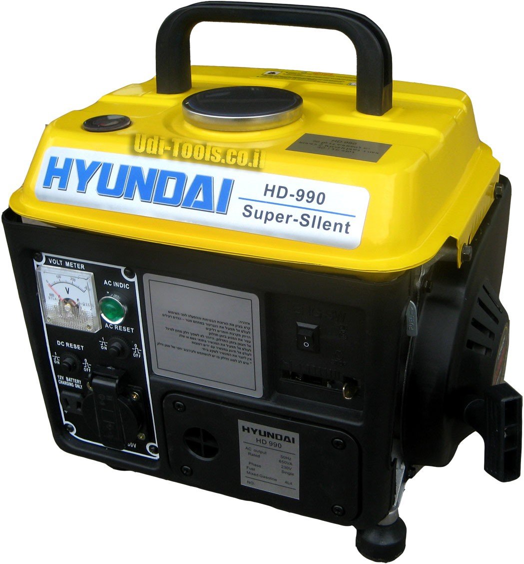 Hyundai HD990 תצוגת גנרטור יונדאי נייד 650 וואט 