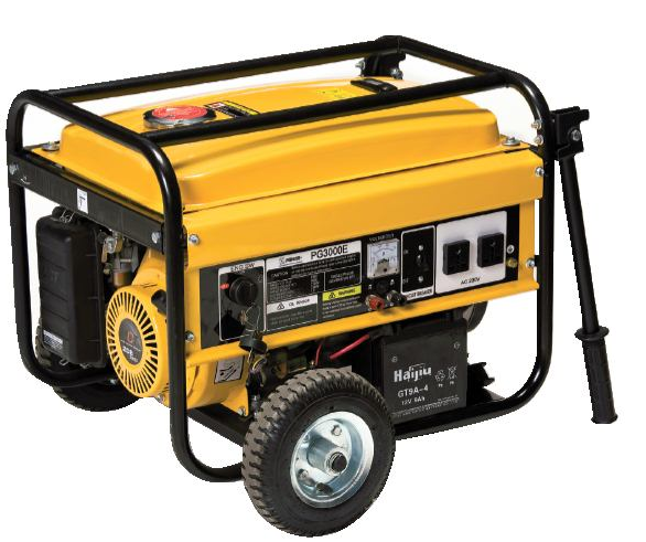 גנרטור בנזין KW 2.8 דגם PG-3000 E הכולל גלגלים והצתה אלקטרונית גנרטור בנזין KW 2.8 דגם PG-3000 E הכולל גלגלים והצתה אלקטרונית