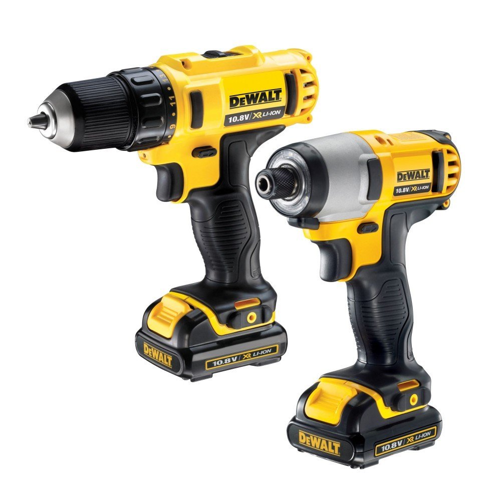 סט דה וולט מקדחה ומברגה אימפקט 10.8V דגם  Dewalt DCK211C2T