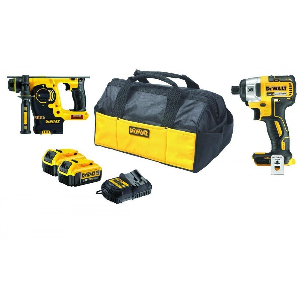 סט דהוולט פטישון ומברגת אימפקט 18V דגם DEWALT DCK10M2