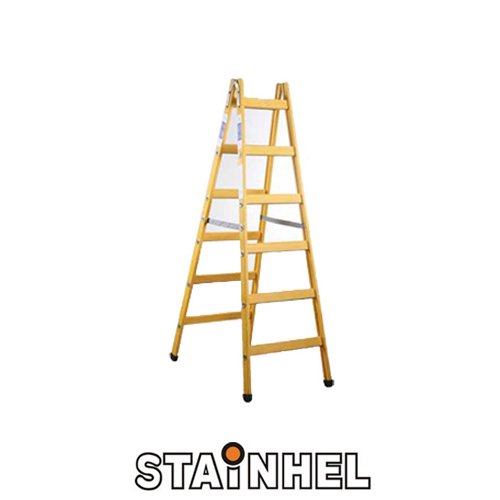 סולם עץ סיידים איכותי תקני STAINHEL ST-6